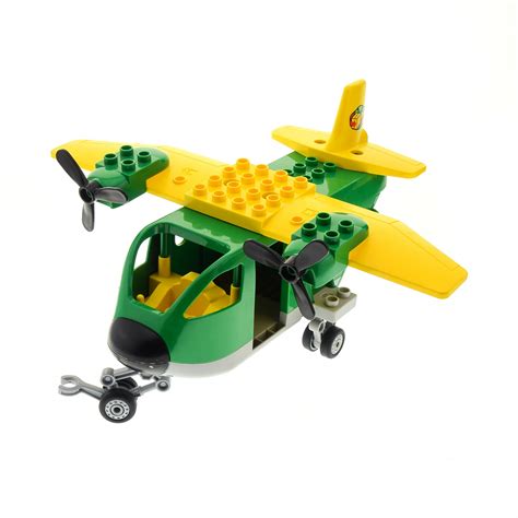 X Lego Duplo Flugzeug Gro B Ware Abgenutzt Gr N Cargo C