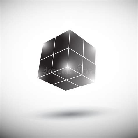 Black Cube Abstraction Stock Illustration Illustration Of Abstraction 142884999