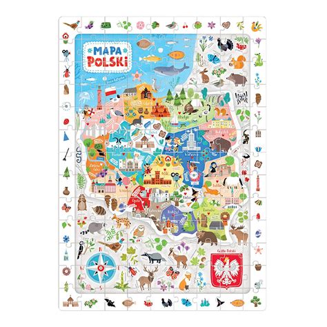 Puzzle obserwacyjne 117 el Mapa Polski w Księgarni WSiP