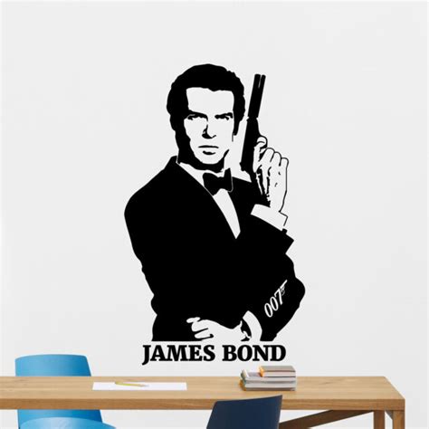 James Bond Wall Decal Agent 007 Pierce Brosnan Vinyl Sticker Movies