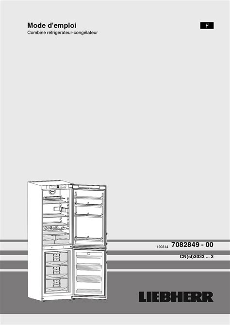 Notice réfrigérateur LIEBHERR CN 306 Trouver une solution à un problème