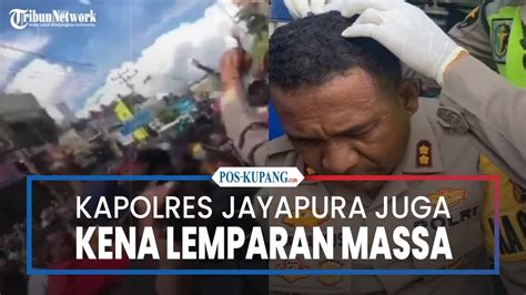 Kapolres Jayapura Juga Kena Lemparan Batu Massa Antar Jenazah Lukas