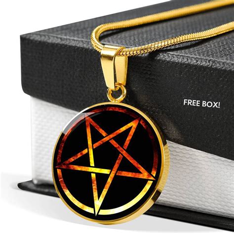 Gothic Occult Satan Pentagram Necklace Pendant Satanic Etsy