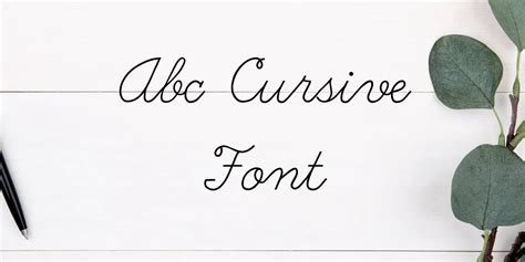 ABC Cursive Font Free Download