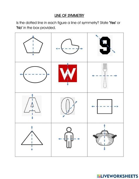 Line Of Symmetry Online Exercise Live Worksheets Worksheets Library