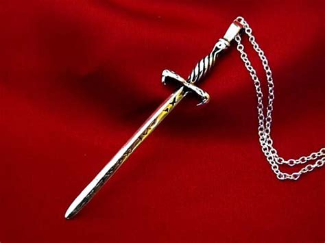 Sterling Silver Sword In The Stone Excalibur Pendant Necklace