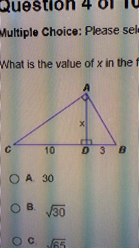 Solved What Is The Value Of X In The Figure Below In This Diagram Abc Cad Wekuhhwl Hn Wh Hh