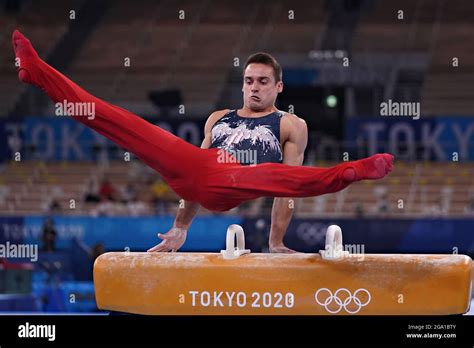 Tokyo Japan 28th July 2021 Samuel Mikulak Of The United States Performs His Routine On The