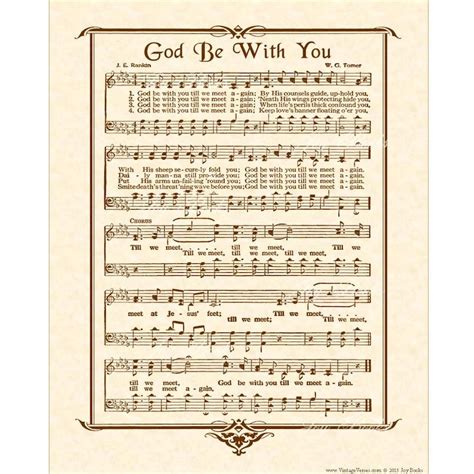 God Be With You Till We Meet Again Hymn Wall Art Custom Etsy