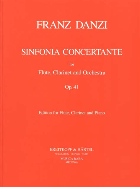 Sinfonia Concertante B Dur Op 41 Von Franz Danzi Im Stretta Noten