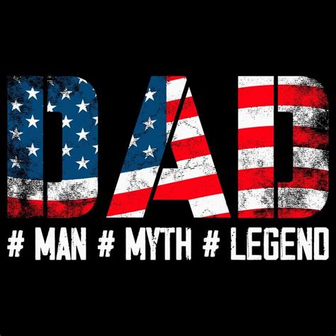 Premium Vector Father039s Day Designs Man Myth Legend American Flag