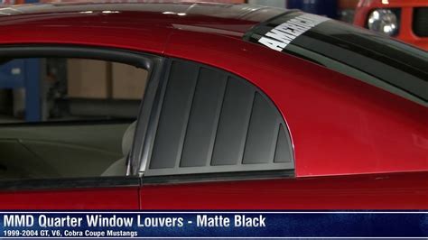 Mustang Mmd Quarter Window Louvers Matte Black Gt V Cobra