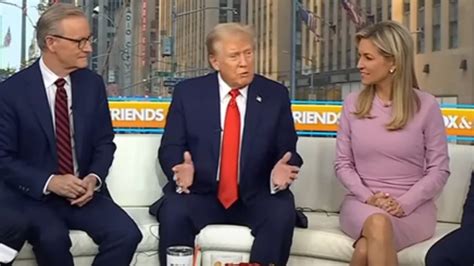 Did Trump Sit On A Towel During His Fox And Friends Interview The Internet Thinks Something Stinks