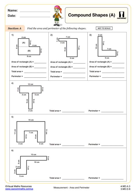 Compound Shapes A 4th Grade Pdf Measurement Worksheets