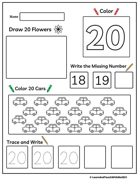 Numbers 1 20 Worksheets Made By Teachers