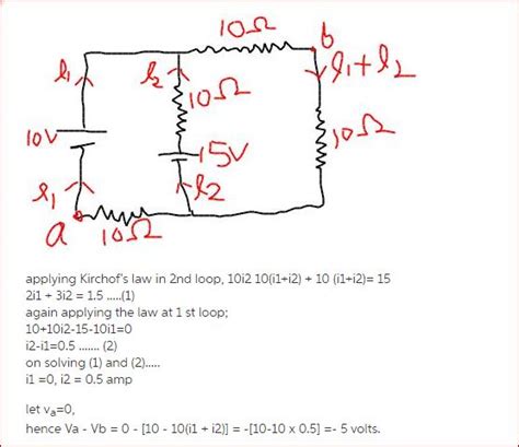 [solved] Determine The Potential Difference Va Vb Shown In The Circuit Course Hero