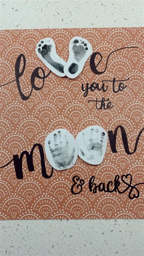 Nicu Footprint Art Love You To The Moon And Back Baby Art Crafts