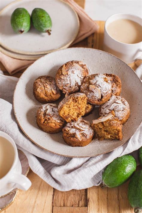 Soft And Fruity Feijoa Muffins Sweetened With Coconut Sugar The