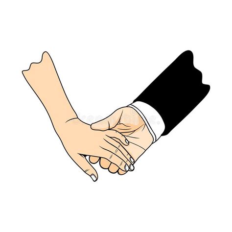 Grabbing Your Partner S Hand, Holding Hands Vector Illustration Stock Vector - Illustration of ...