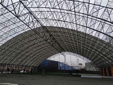 Строительство и монтаж каркасно-тентового павильона для спорта | TENT.UA