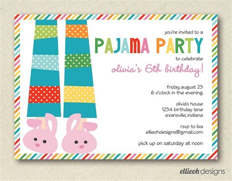 Pajama Party Invite Template