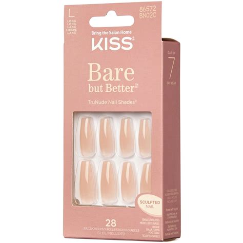 KISS Bare But Better Nude Fake Nails Nude Drama Salon Quality Chip Proof Easy Application