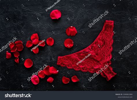 Elegant Red Lace Lingerie Bikini Panties Stock Photo Shutterstock