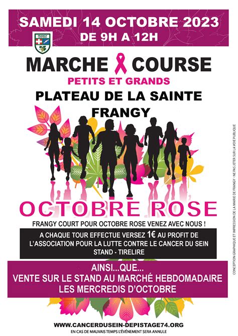 OCTOBRE ROSE ANIMATIONS SOLIDAIRES Mairie De Frangy