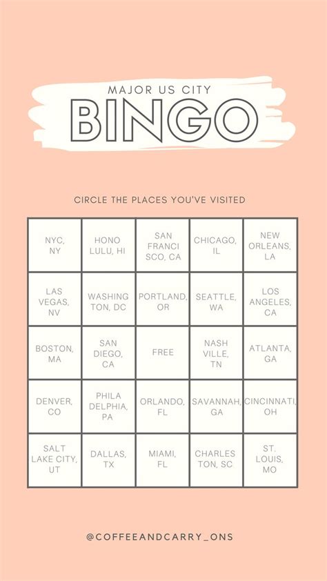 Never Have I Ever Bingo Instagram Story Template Bingo Template