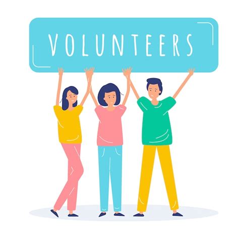 Premium Vector People Volunteers Illustration