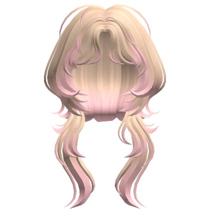 Layered Jellyfish Messy Hair Blonde To Pink Roblox