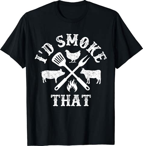 Funny Retro Bbq Party Smoker Chef Dad Gifts I D Smoke That T Shirt