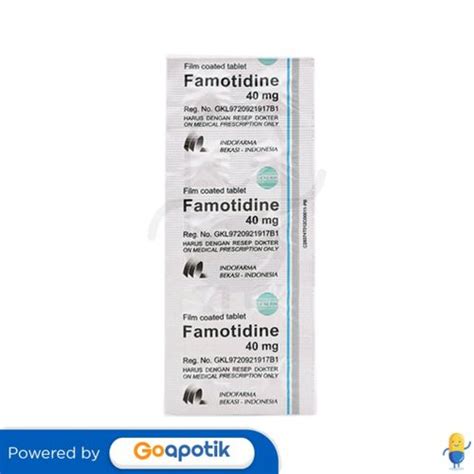 Famotidine Indofarma 40 Mg Tablet Kegunaan Efek Samping Dosis Dan Aturan Pakai