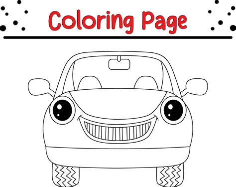 Funny car coloring page 36058256 Vector Art at Vecteezy