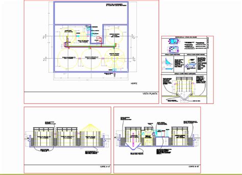 Tratamiento De Aguas Negras En Autocad Cad Kb Bibliocad