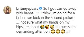 Britney Spears Covers Her Whole Body In Henna As She Poses In Bikini And Declares Im Demanding