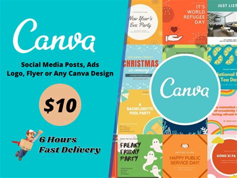 Any kinds of canva design, canva templates, social media posts ads in ...