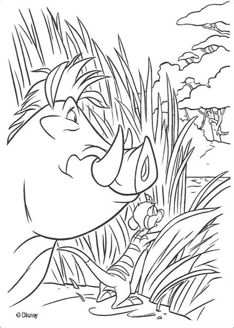 The Lion King Coloring Pages Timon And Pumbaa