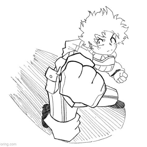 My Hero Academia Coloring Pages Eijirou Kirishima Free Printable Coloring Pages