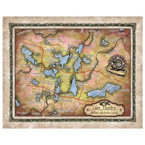 Lake Country Wisconsin Map - Alanna Leontyne