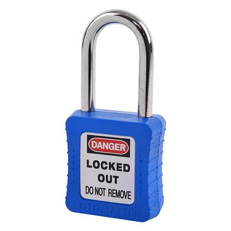 Safety Lockout Padlock 38mm Keyed Different Blue LOTOMASTER