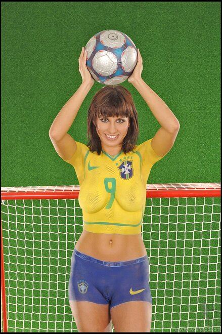 Veronica Vanoza Soccer Body Painting 6240010 Porn Pic