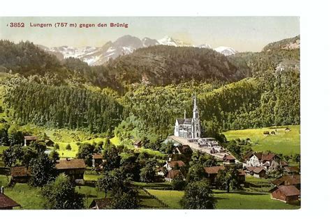 LUNGERN mit Kirche gegen den Brünig Kaufen auf Ricardo