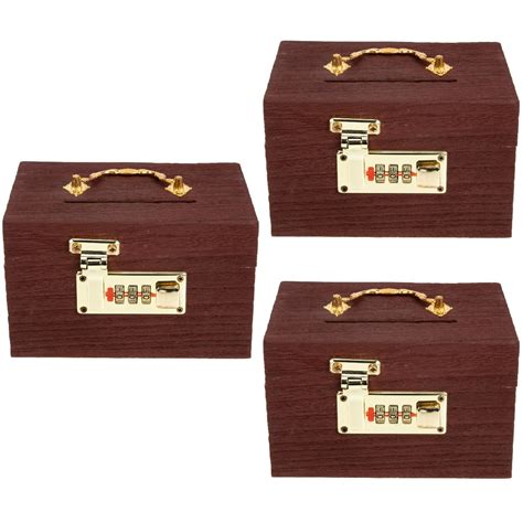 3 Pieces Retro Money Box Toy Toys Jewellery Storage Plastic Organizer