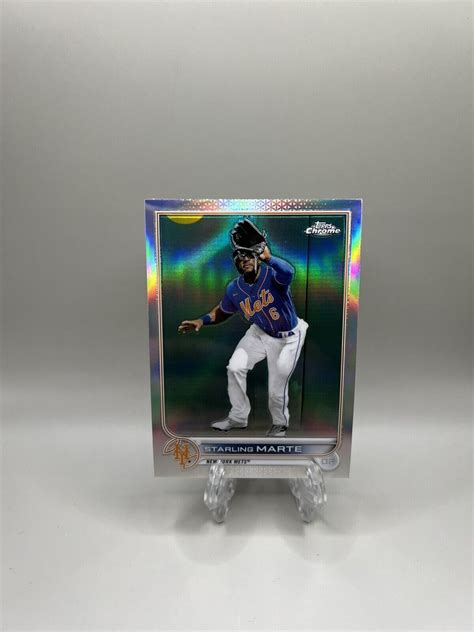 2022 Topps Chrome Starling Marte Refractor 132 New York Mets EBay