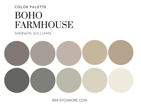 Benjamin Moore Boho Farmhouse Color Palette Professional Color Palette ...