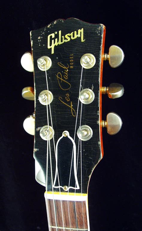 Headstock Of An Original 1959 Gibson Les Paul Standard Gibson Les