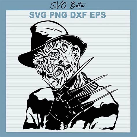 Horror Freddy Krueger Svg Freddy Krueger Svg Png Dxf Cut File For