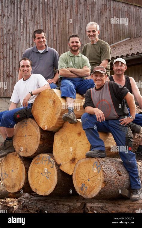 Workforce at a sawmill Engen Baden Württemberg Germany Stock Photo