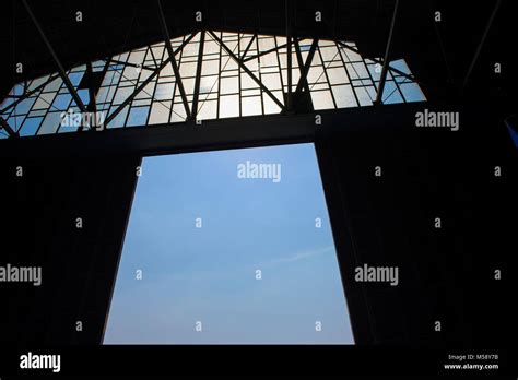 Detail of the structure of a warehouse door Stock Photo - Alamy